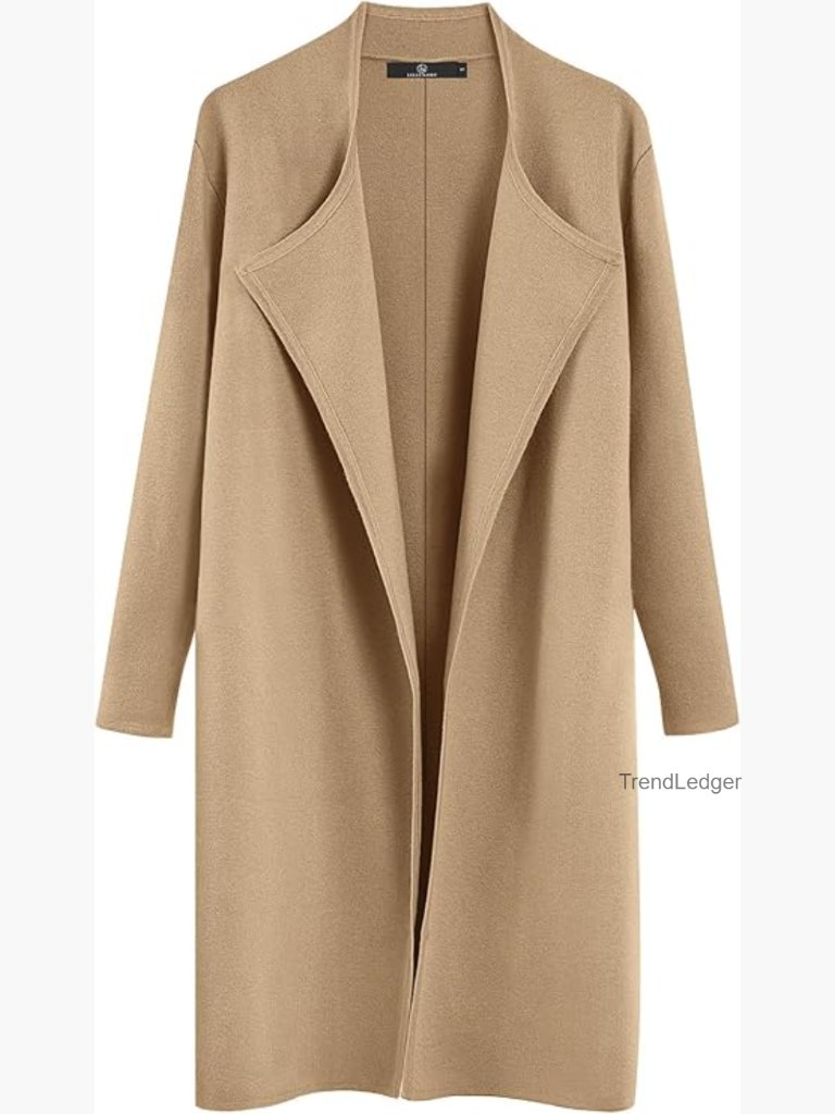 Long Cashmere Cardigan Oversized Coatigan Shawl Collar Winter Sweater